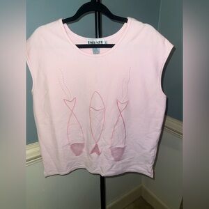 Pink Fish Design Women's Tee Richard and company Y2K large NWT Vintage
